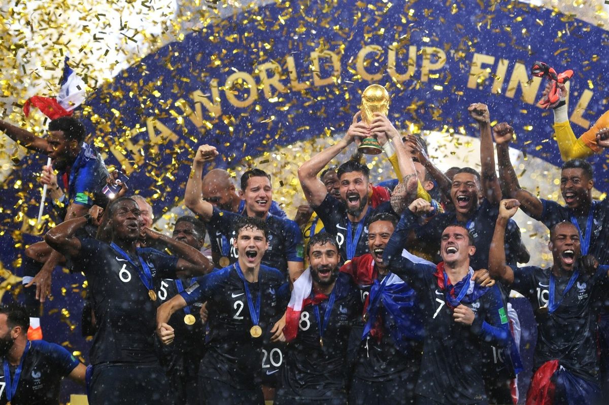 France team celebrating winning the 2018 FIFA World Cup